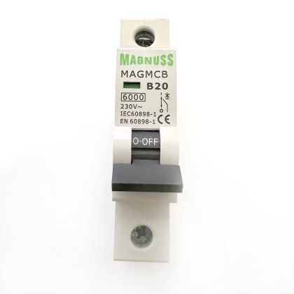 Magnuss MAGMCB B20 20A 20 Amp MCB Circuit Breaker Type B